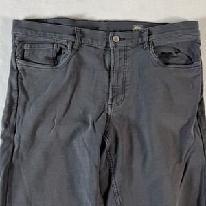Faherty Jeans Men's‎ 35x30 Dark Gray Cotton Blend Denim Straight Leg Dark Wash